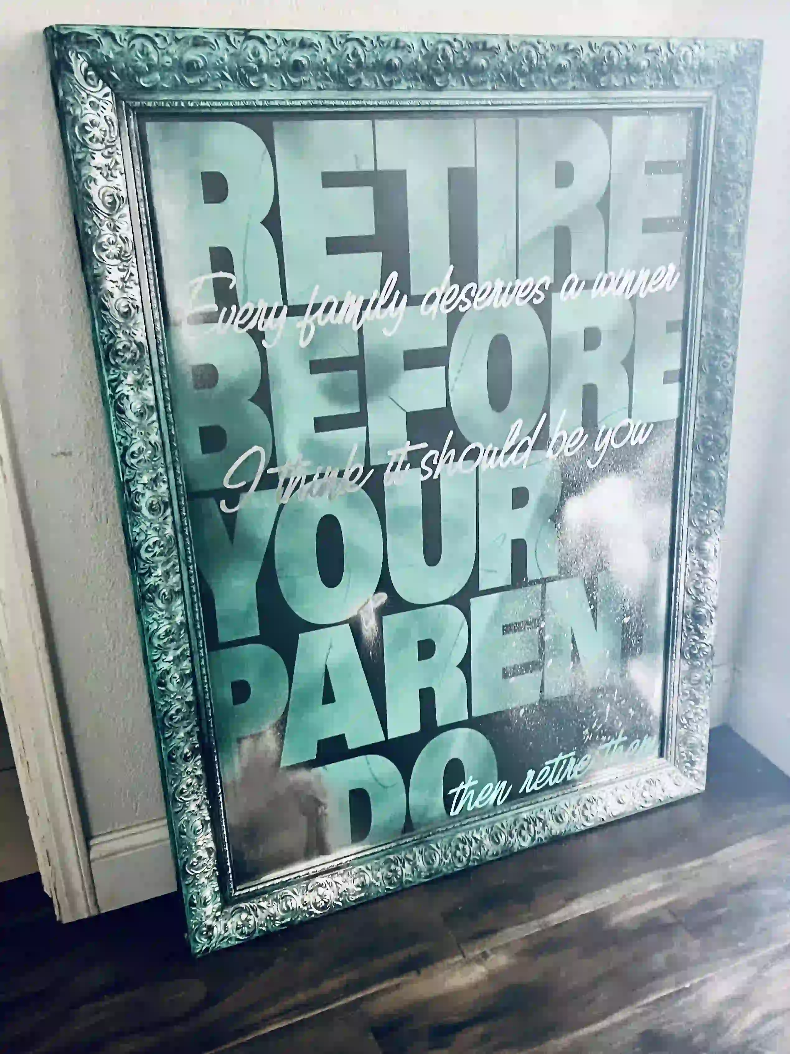 My first goal spray-painted artwork