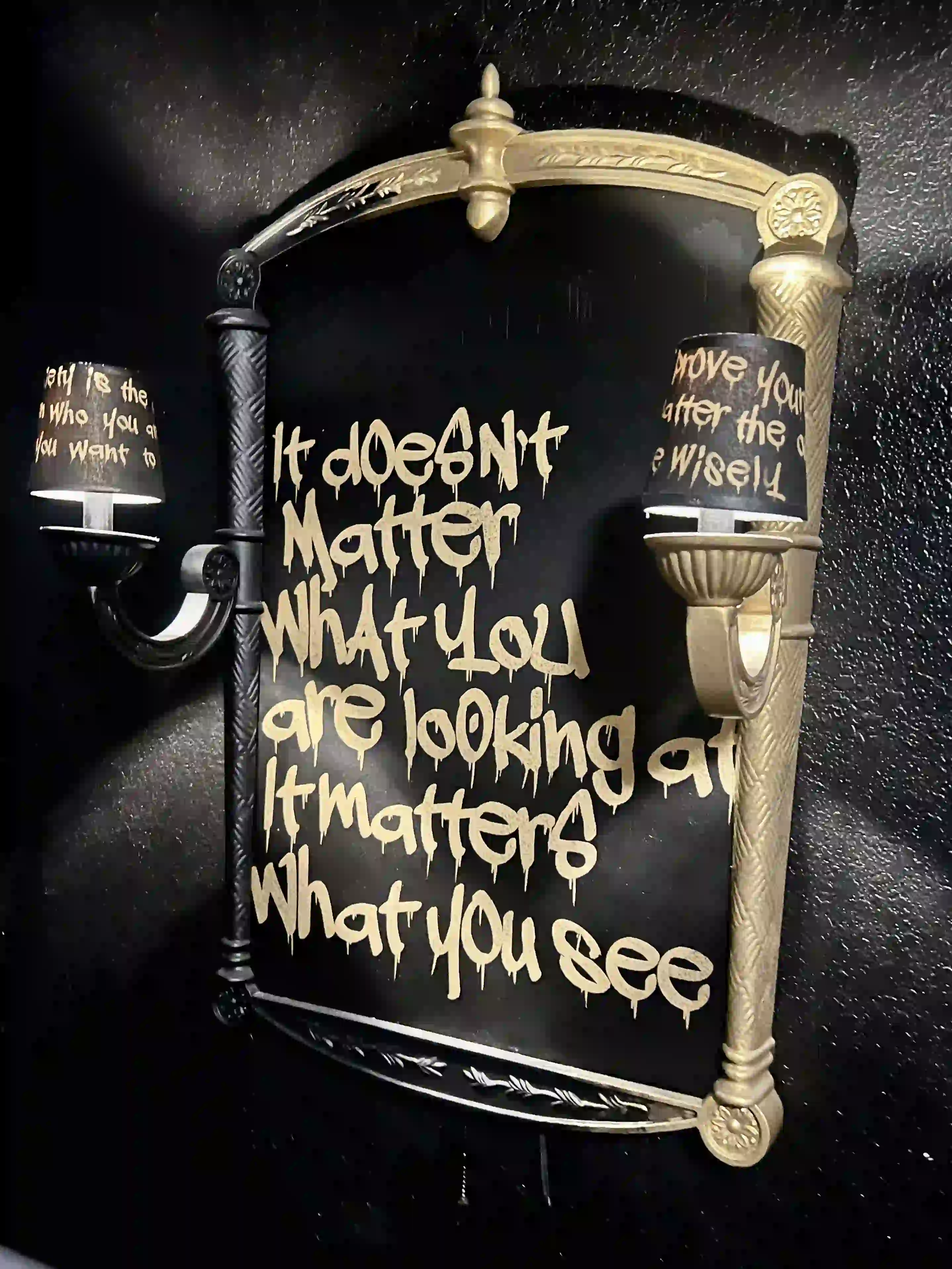 Seeing Yourself spray-painted artwork