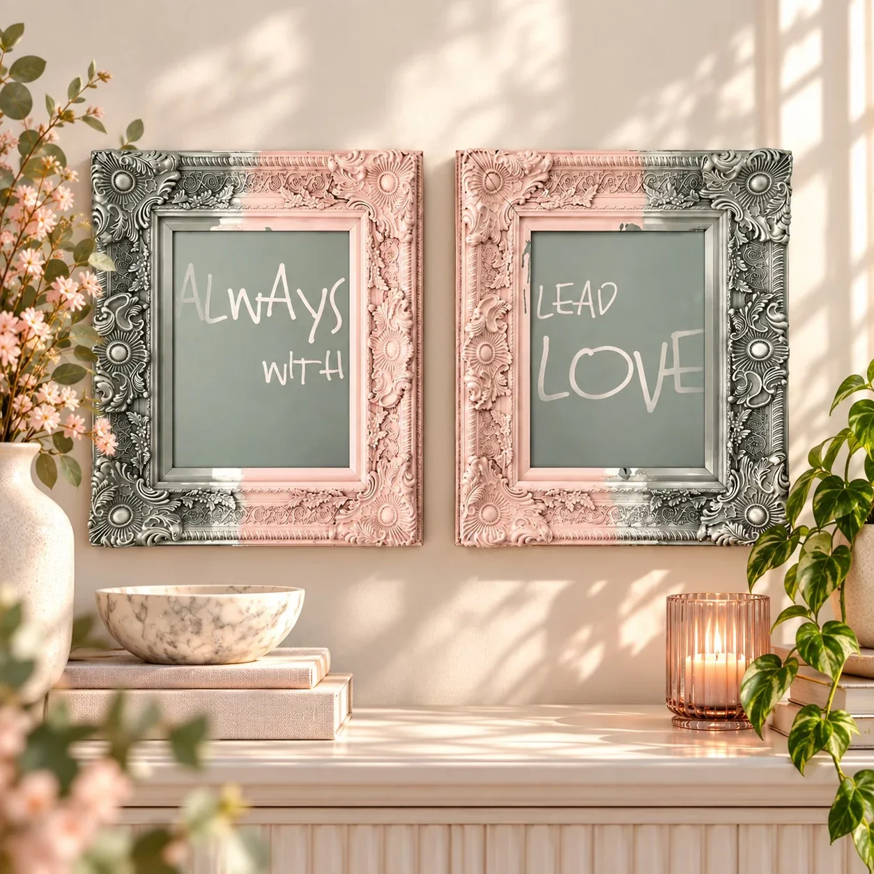 Always lead with love spray-painted artwork