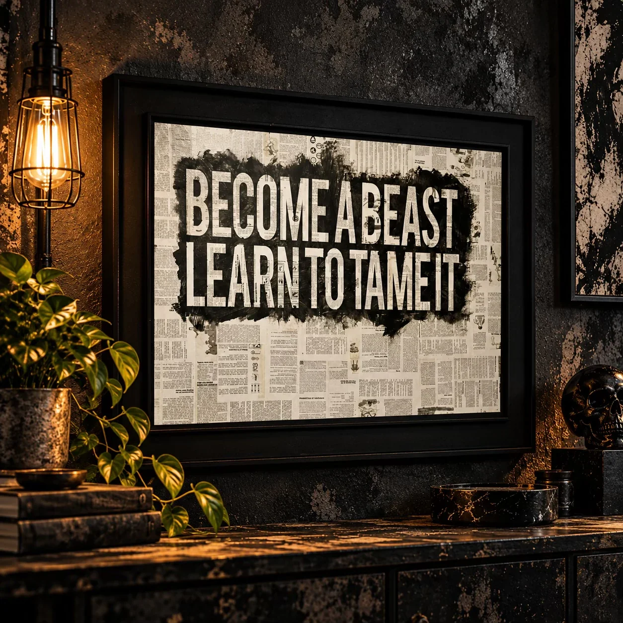 Become a beast spray-painted artwork